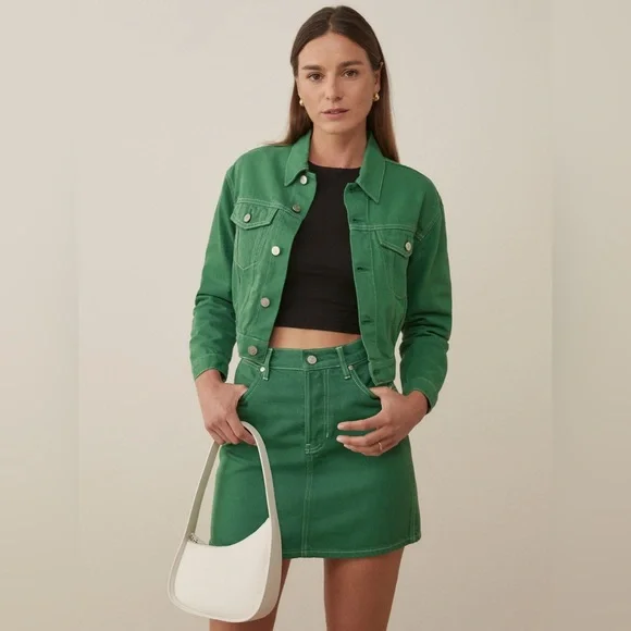 Reformation Green Skirt Set - Picture 2 of 7